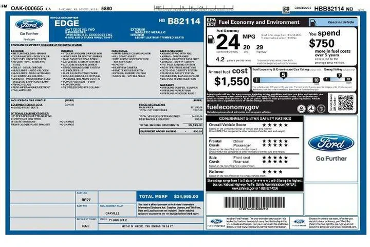 $14054 : Ford Edge 2017 SEL 4dr Cross image 3