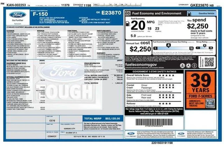 $24743 : Ford F-150 2016 4x4 Lariat 4 image 2