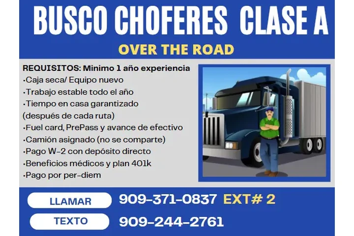 🚚 CHOFERES CLASE: A (OTR) image 1