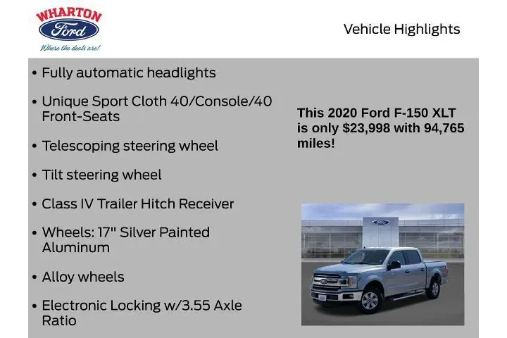 $23998 : Ford F-150 2020 4x4 XLT 4dr image 10