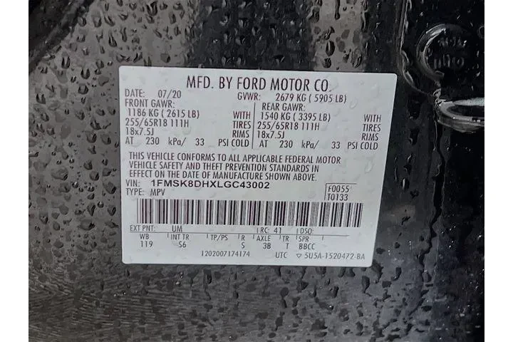 $23975 : Ford Explorer 2020 AWD XLT 4 image 9