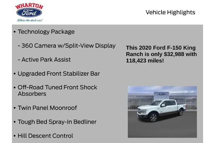 $32988 : Ford F-150 2020 4x4 Platinum image 7