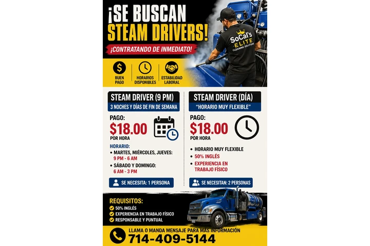 Se Buscan Steam Drivers YA image 1