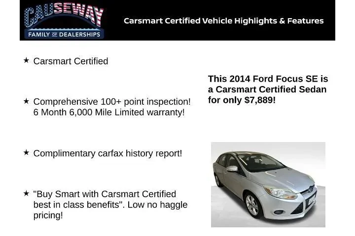 $7889 : Ford Focus 2014 SE 4dr Sedan image 2