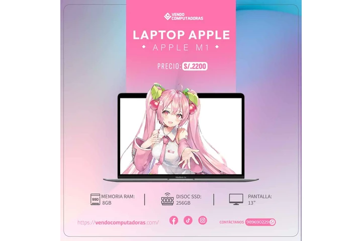 $2200 : ⚡ ¡MacBook con SSD + garantía! image 2
