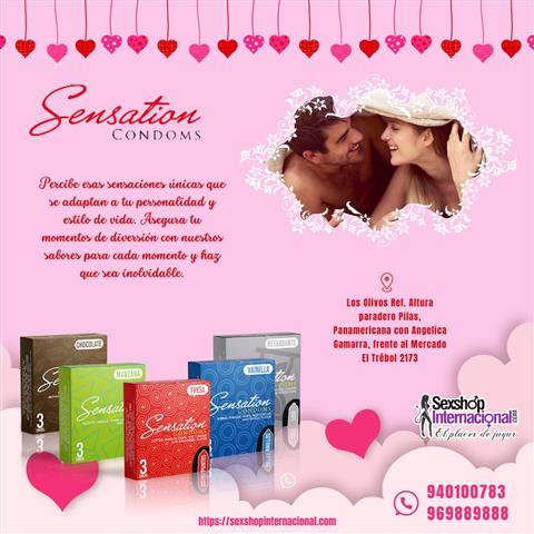 SENSATION CONDOMS X3 SABORES image 1