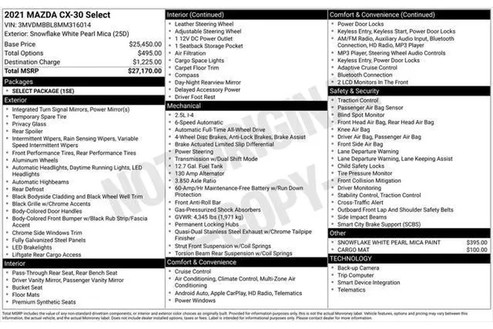 $20587 : Mazda CX-30 2021 AWD Select image 3