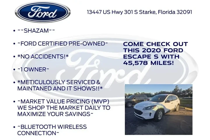 $14877 : Ford Escape 2020 S 4dr SUV image 6