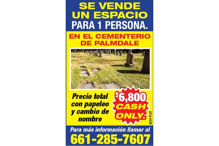 VENDO ESPACIO  EN CEMENTERIO image 1
