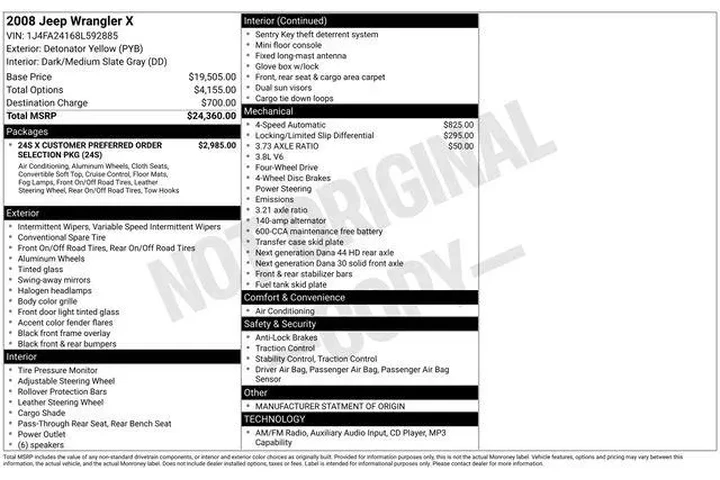 $12327 : Jeep Wrangler 2008 4x4 X 2dr image 7