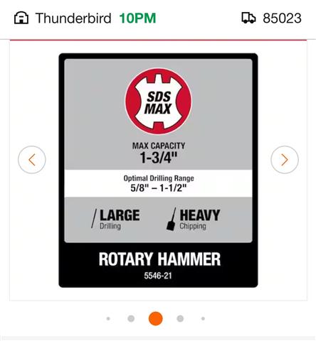 $345 : Hammer Rotary SDS-MAX 1-3/4 image 4