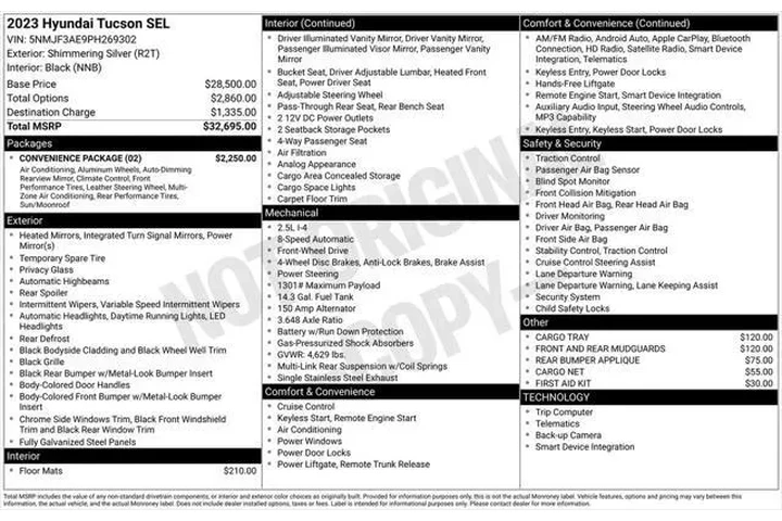 $23995 : Hyundai TUCSON 2023 SEL 4dr image 5