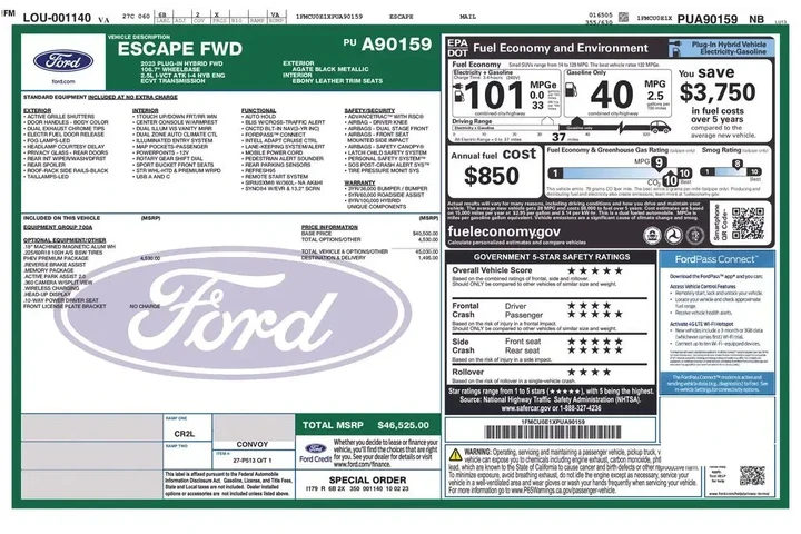 $25721 : Ford Escape Plug-In Hybrid 2 image 8