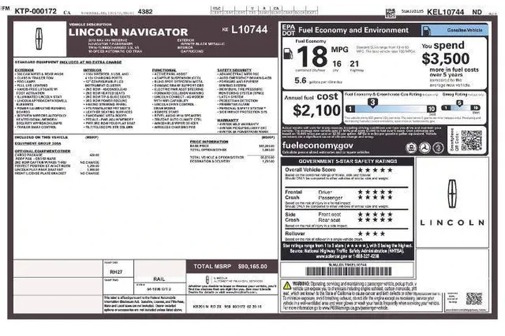 $34900 : Lincoln Navigator 2019 4x4 R image 2
