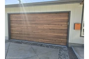 Woodlike plank garage door thumbnail