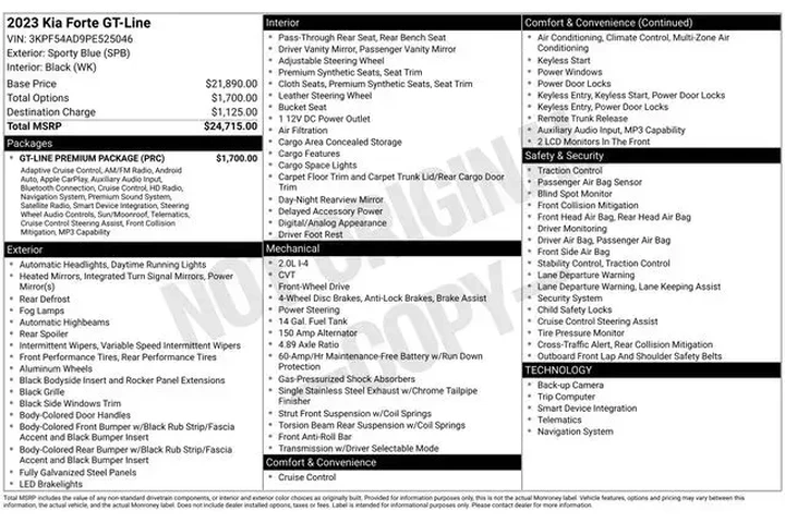 $16970 : Kia Forte 2023 GT-Line 4dr S image 2