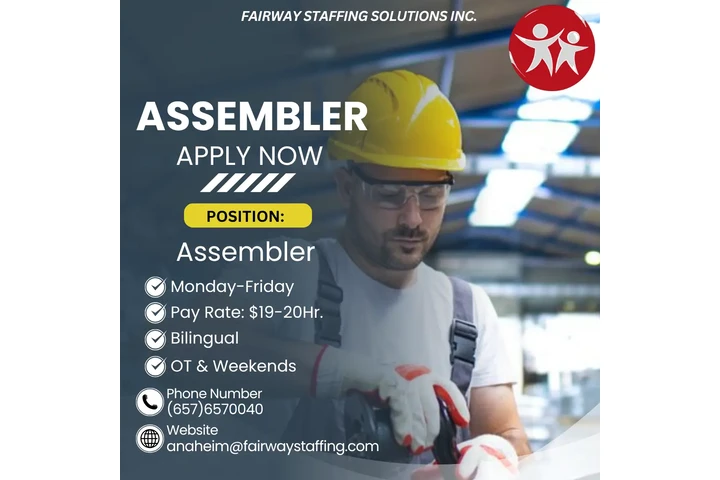 Now Hiring Assembler!! image 1