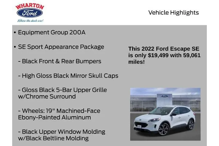 $16996 : Ford Escape 2022 SE 4dr SUV image 6