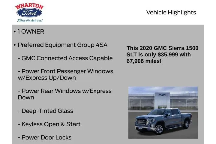 $35999 : GMC Sierra 1500 2020 4x4 SLT image 6