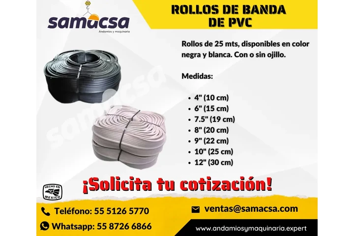 $1 : ROLLO DE BANDA DE PVC image 1