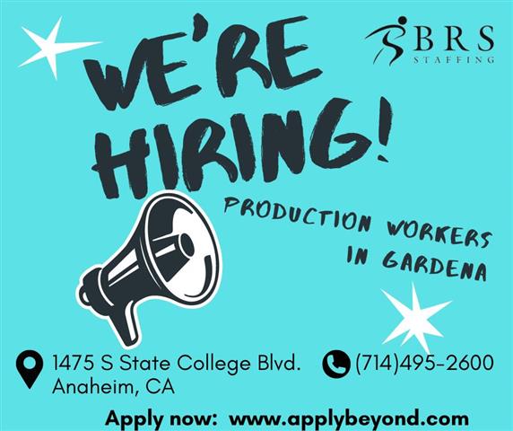 Production Workers Needed! image 1