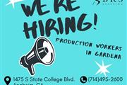 Production Workers Needed! en Los Angeles