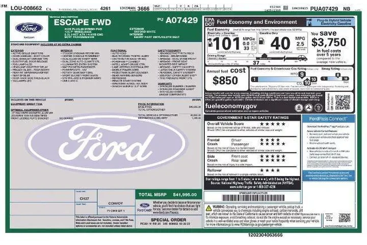 $25033 : Ford Escape Plug-In Hybrid 2 image 7