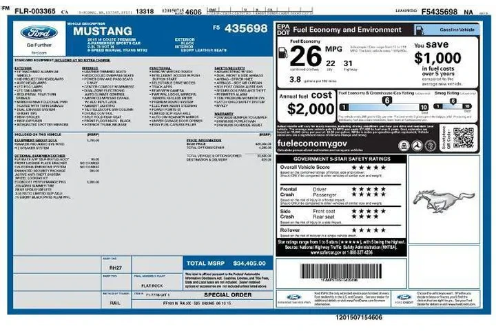 $17500 : Ford Mustang 2015 EcoBoost P image 2