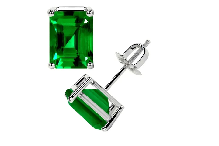 $34518 : Emerald Cut Earrings image 1