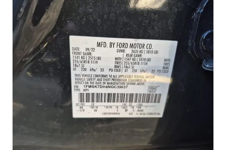 $25981 : Ford Explorer 2022 XLT 4dr S image 5