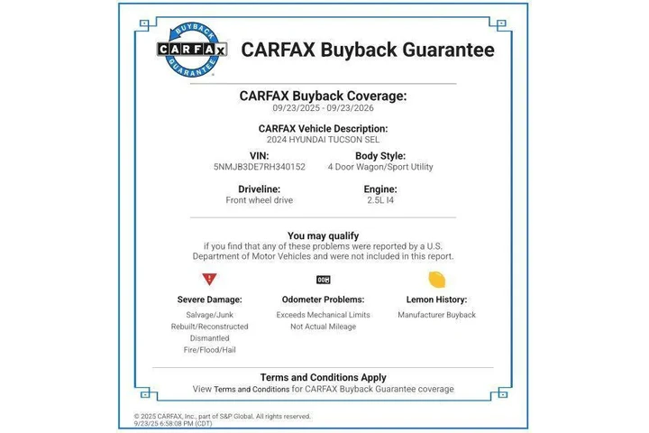 $21195 : Hyundai TUCSON 2024 SEL 4dr image 2