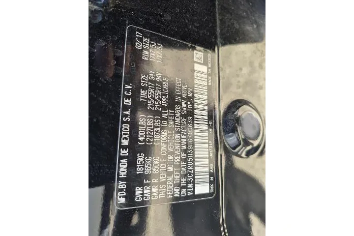 $10971 : Honda HR-V 2017 LX 4dr Cross image 5