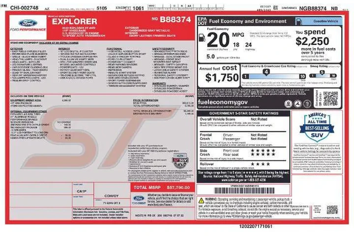 $38738 : Ford Explorer 2022 AWD ST 4d image 9