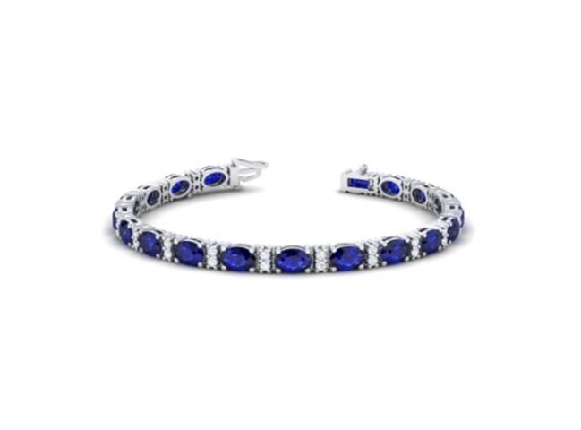 $3835 : Blue Sapphire Oval Bracelet image 1