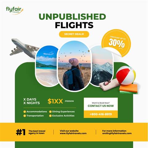 Unpublished Flight Fares! image 1