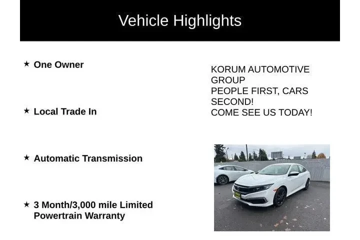 Honda Civic 2019 LX 4dr Seda image 4