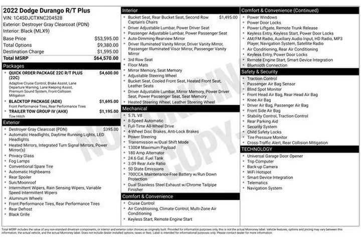 $36999 : Dodge Durango 2022 AWD R/T P image 6