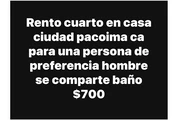 Rento un cuarto en casa en Los Angeles