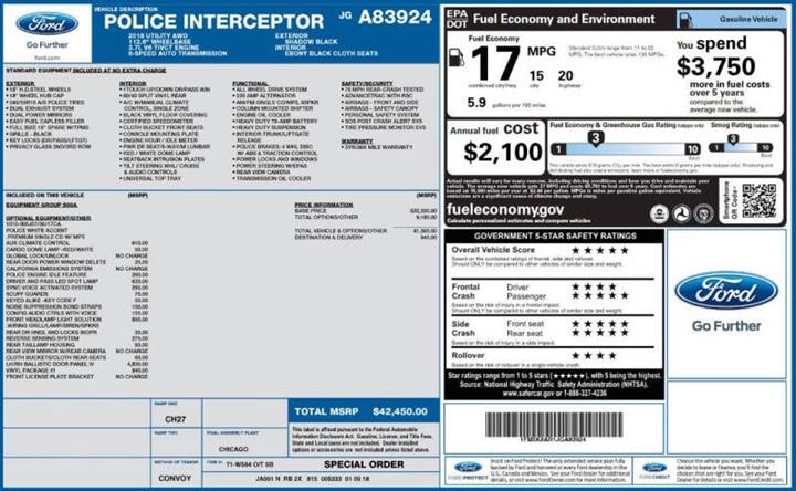 $10999 : 2018 Explorer Police Intercep image 3