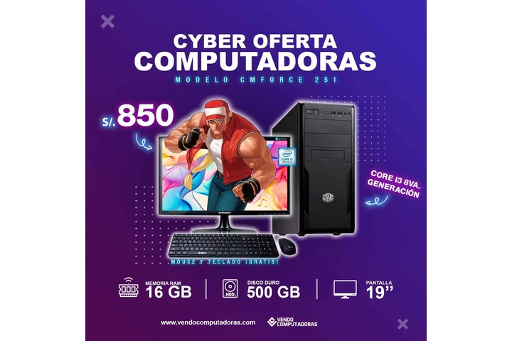 Computadora Intel Core i3 8va. image 2