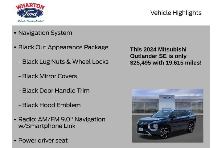 $23998 : Mitsubishi Outlander 2024 SE image 5