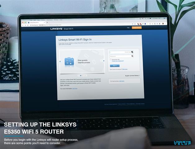 Linksys E5350 router setup image 1