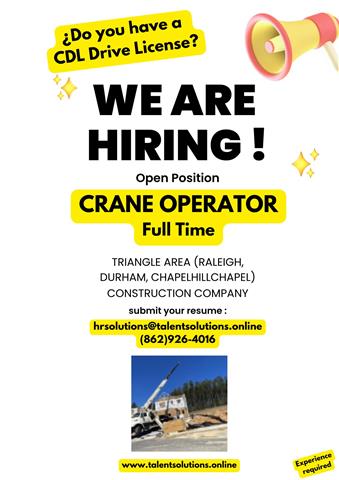 Crane Operator Full Time (Mon) image 1
