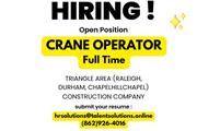 Crane Operator Full Time (Mon) en Raleigh