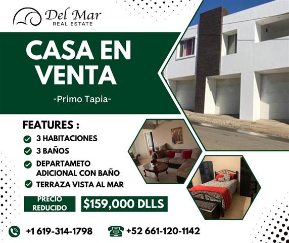 $159000 : CASA EN ROSARITO B.C. MEXICO image 1