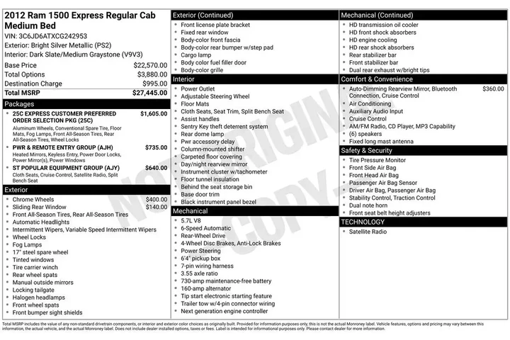 $11500 : Ram 1500 2012 4x2 ST 2dr Reg image 2