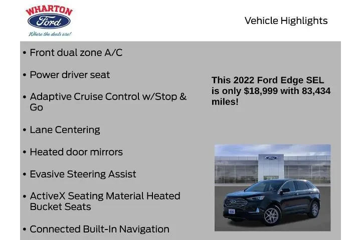 $18999 : Ford Edge 2022 AWD SEL 4dr C image 10