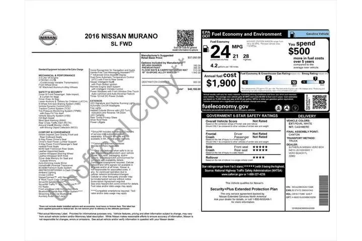 $12987 : Nissan Murano 2016 SL 4dr SU image 4