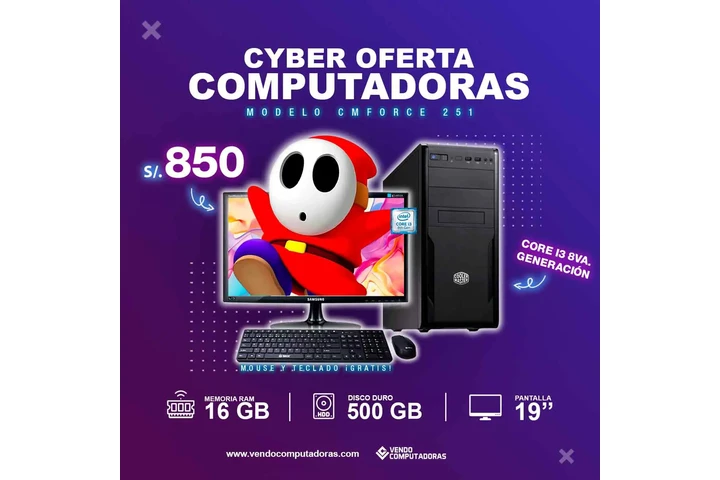 Computadora Intel Core i3 8va. image 1