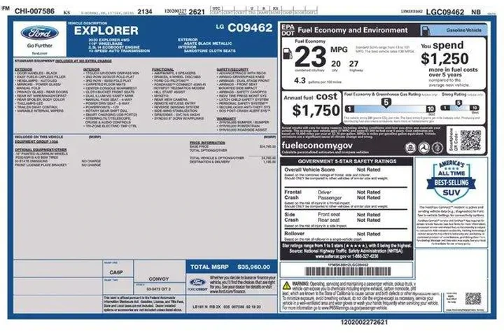 $21614 : Ford Explorer 2020 AWD Base image 2